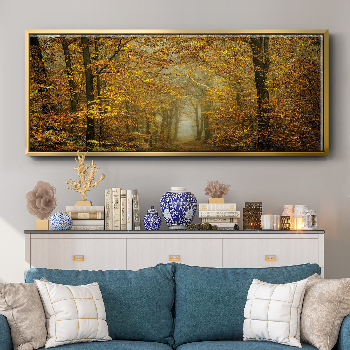 Red Barrel Studio® Soon Fall Leaves- Framed Canvas | Wayfair