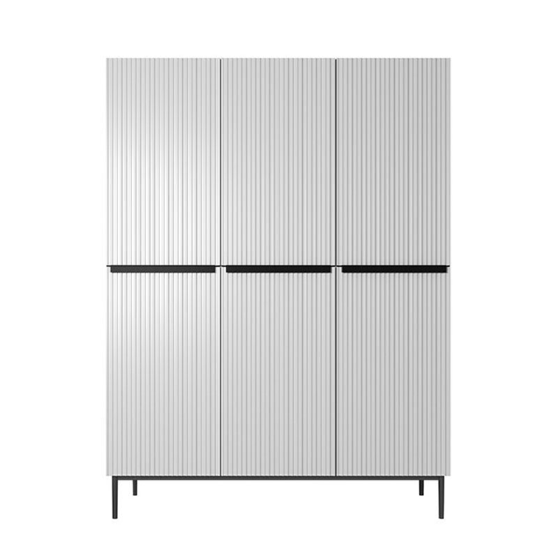 Alidia 3 Door Manufactured Wood Wardrobe, White/Black