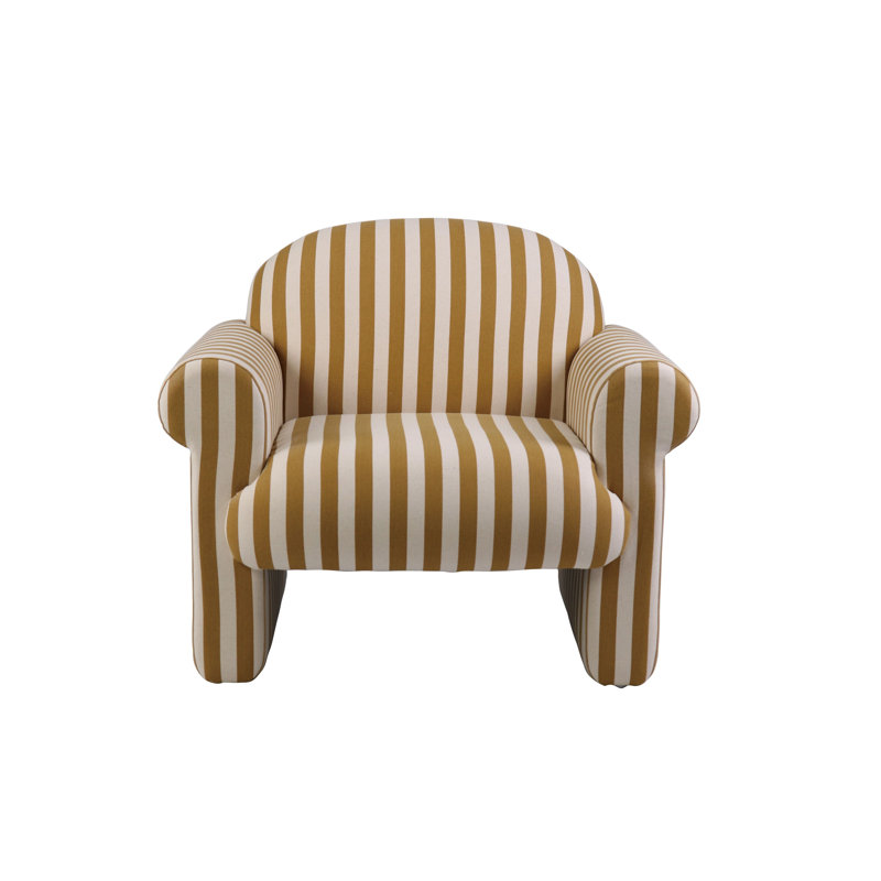 Chaise rayée en tissu