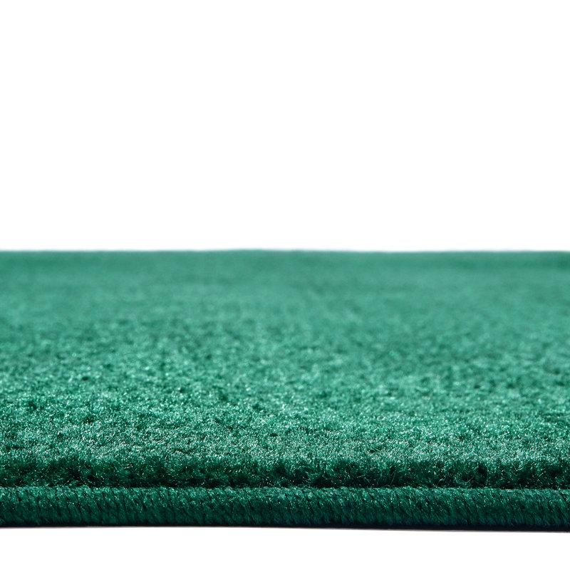 Tapis vert émeraude en polyester touffeté Mt St Helens, Rectangle 7 pi 6 po x 12 pi