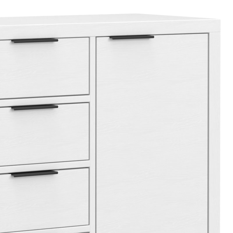 Hollander White Solid Wood Adjustable Sideboard Buffet