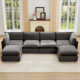 137.8” W Oversized 6-Seater Modular Sofa,U Shape
