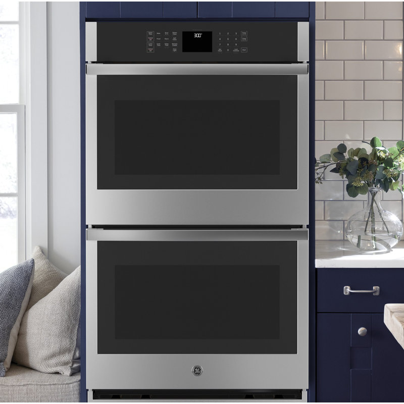 GE Smart Appliances Smart Built-in 27" Self-Cleaning Electric Double Wall Oven, Stainless Steel