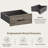 Daylie 59''  Executive Desk with File and Storage Drawers and Cabinet, Computer Writing Desk with Keyboard Tray and 2 Open Compartments for Home Office-1854292558
