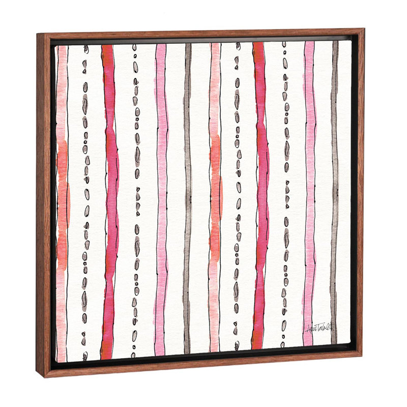 Art sur motif chic accents vi, H 26 po x l 26 po x P 1,5 po, Toile avec cadre en bois classique