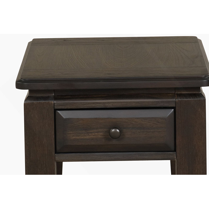 Traditional Chairside Table W/ Storage