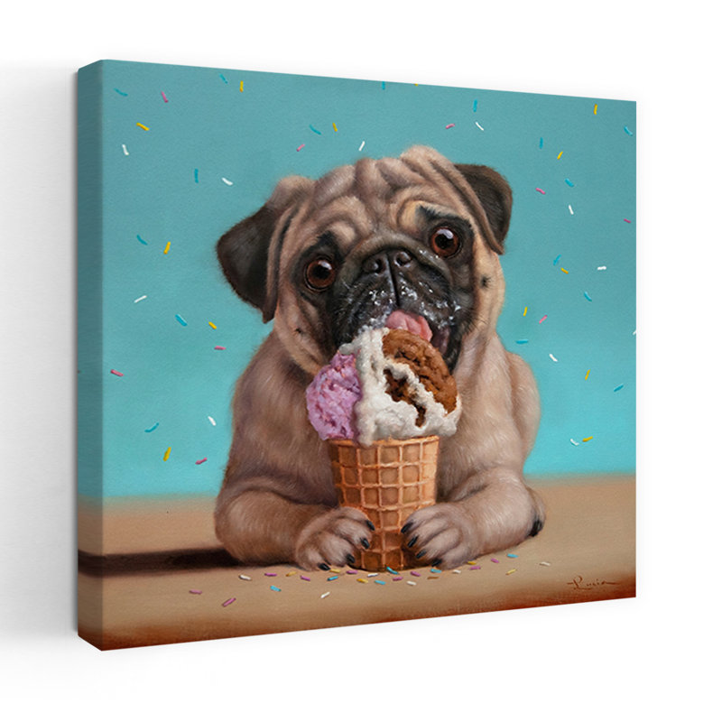 Art contemporain pour chien Neapawlitan, H 32 po x l 32 po