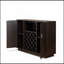Charmante armoire à vin au fini espresso pour un rangement et une présentation élégants