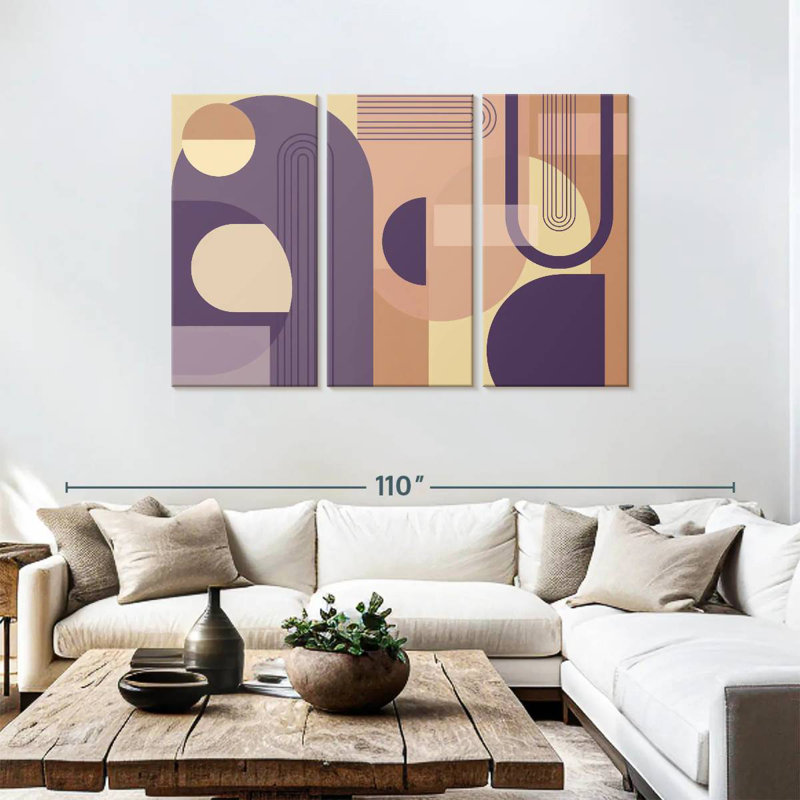 Avery Abstract Arches Purple, 48" H x 74" W
