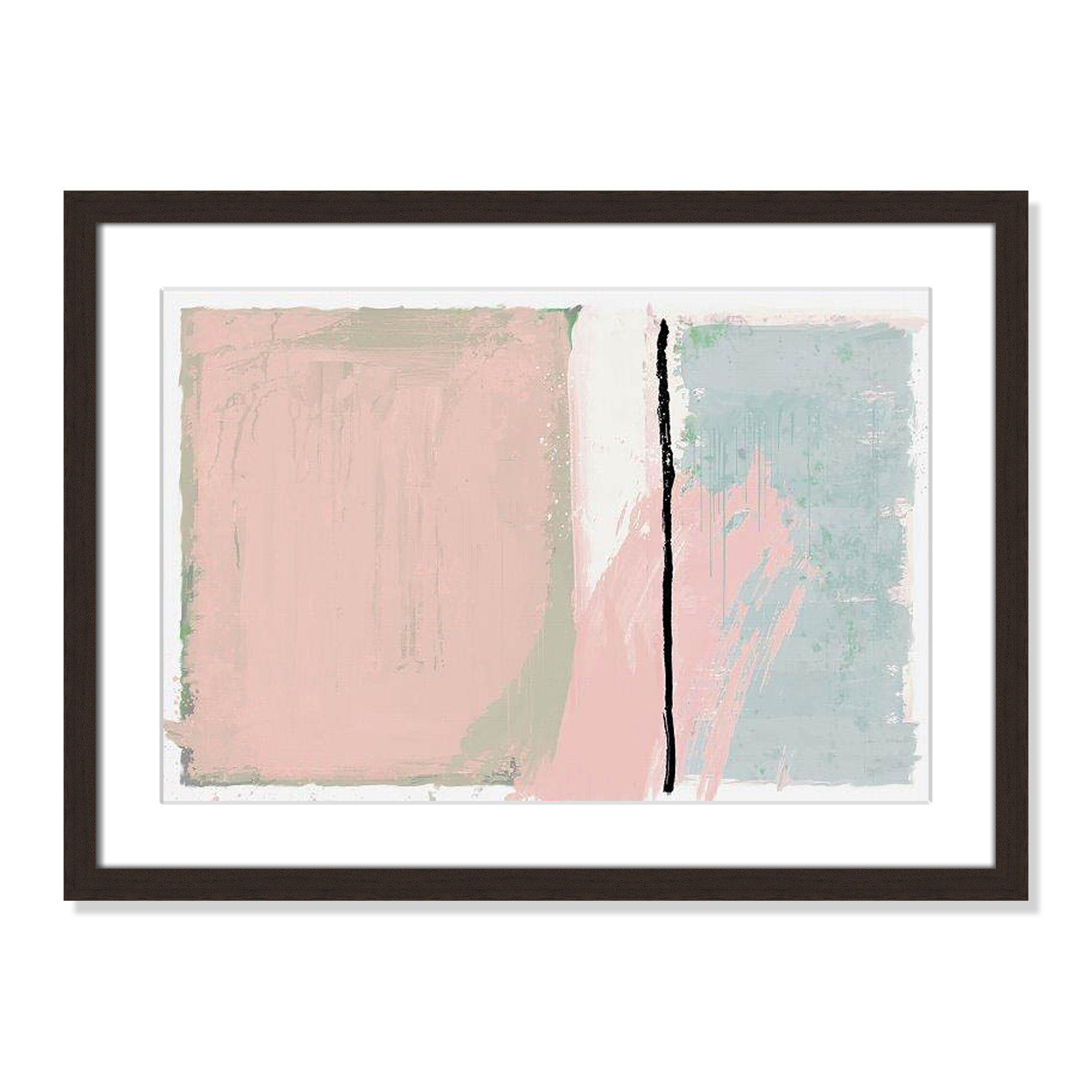 Pastel Opulance Print, 17" H x 23" W x 1.25" D, Walnut Box Picture Framed, White