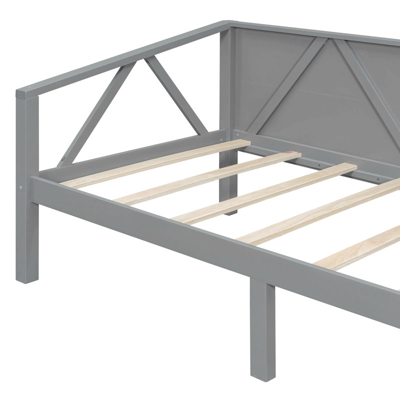 Solid Wood Daybed For Apartment Living Room, Gray