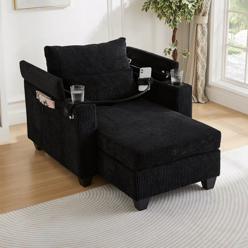 Chaise longue, Noir