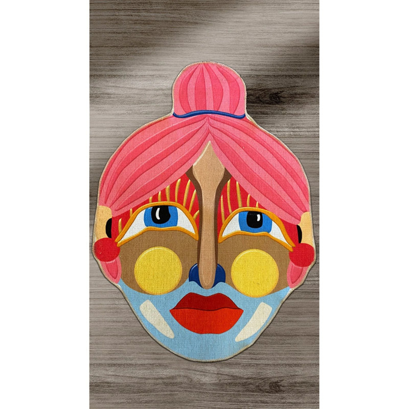 Tapis cubique à visage coloré, Nouveauté 2 pi 8 po x 2 pi 8 po