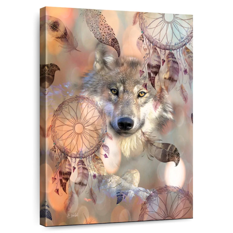 Brampt The Dream Wolf, 39" H x 26" W