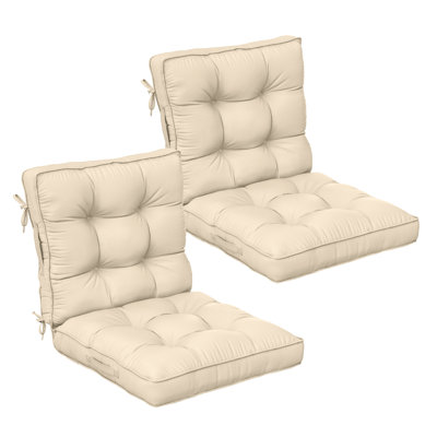 Anjelyka 20"W X 20"D Outdoor Cushions Indoor And Outdoor Seat/Back Cushion, Upgraded Filled Patio Chair Cushions