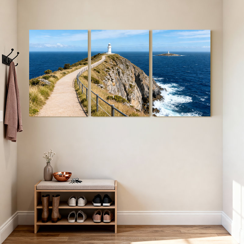 Ensemble de 3 impressions sur toile, paysage panoramique et paysage urbain, H 24 po x l 48 po