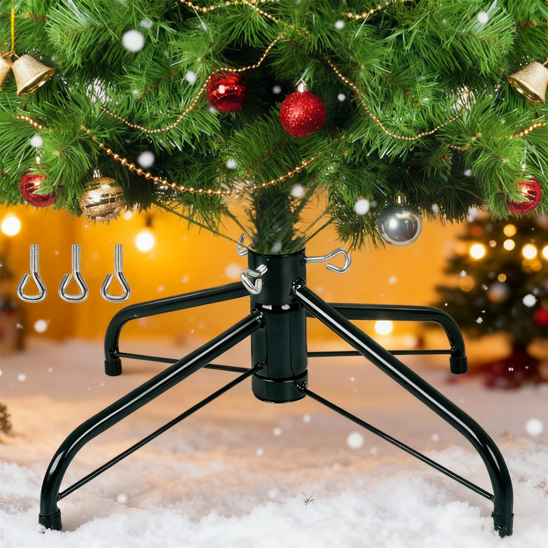 Support pour arbre de Noël, remplacement de base d'arbre de Noël (longueur 16,1, diamètre 1,25 po) pour arbres artificiels jusqu'à 2-7 pi