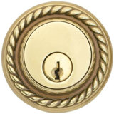Rope Single Cylinder Deadbolt For 1-3/8" To 2-1/8" Door French Antique Brass Finish