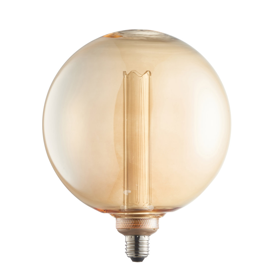 2.8W E27 ES XL Amber Globe LED Non-Dimmable - 120lm 1800K Warm White
