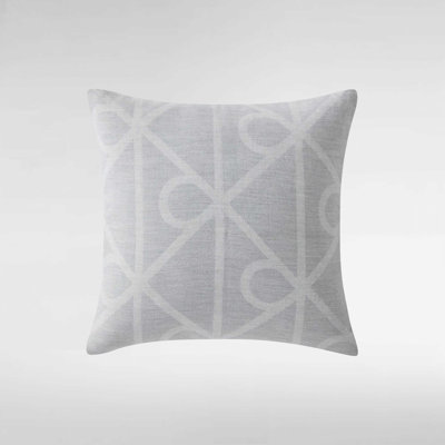 Calvin Klein Emblem Grey Cotton Throw Pillow