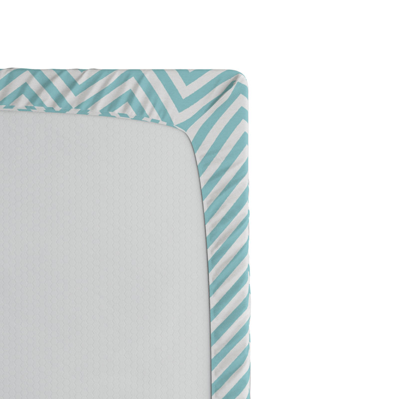 Microfiber Chevron Fitted Sheet, Queen Fitted Sheet