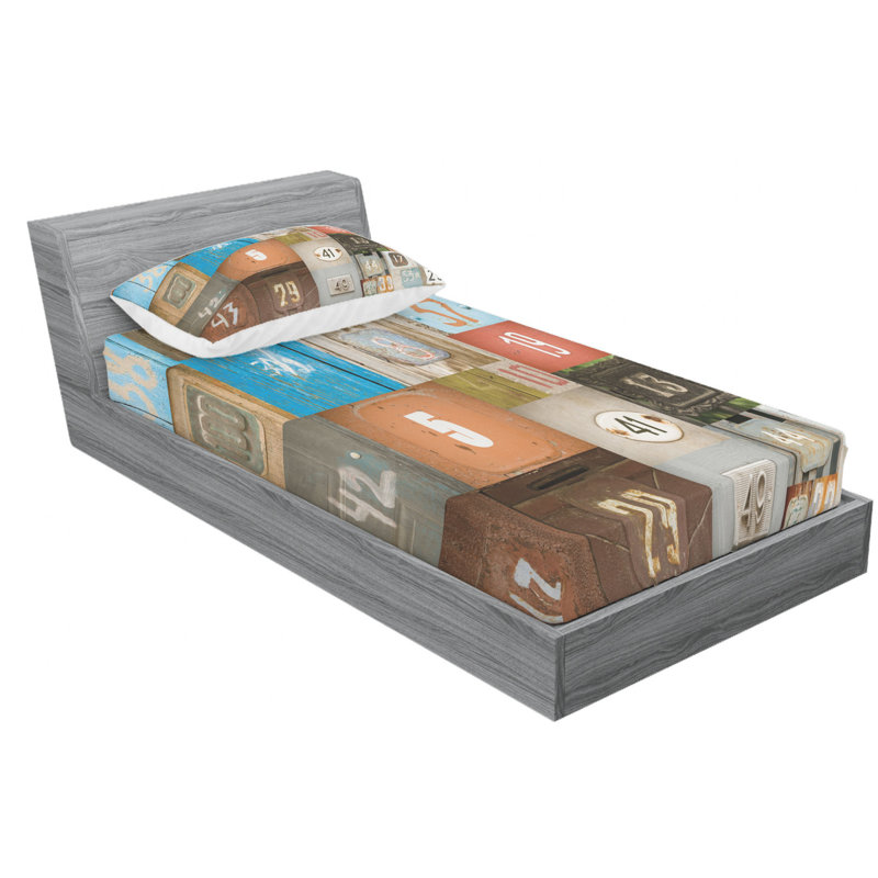 Microfiber Sheet Set, Twin Sheet Set with Fitted Sheet