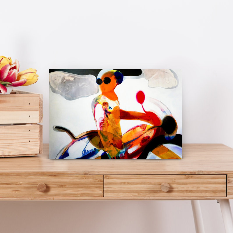 Art contemporain contemporain abstrait, H 18 po x l 12 po