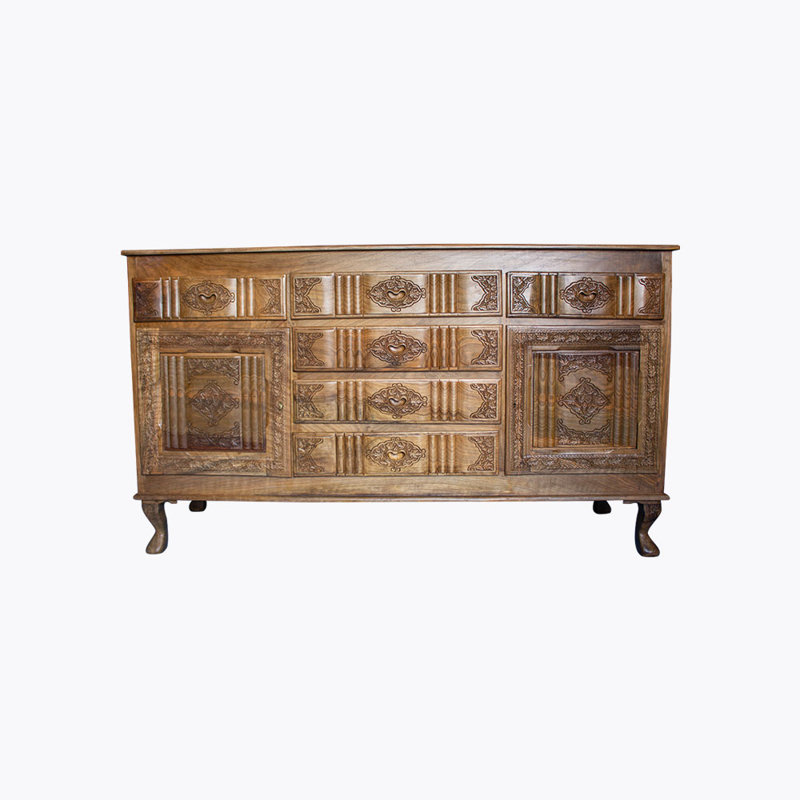 Ketron Solid Wood 152cm W 6 - Drawer Chest of Drawers