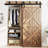 LAZ Sliding Double Bypass Double Door Barn Door Hardware Kit-49602855