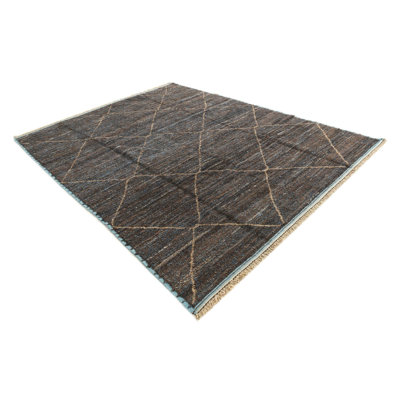 8x11 Pinson Blue and Brown Rug