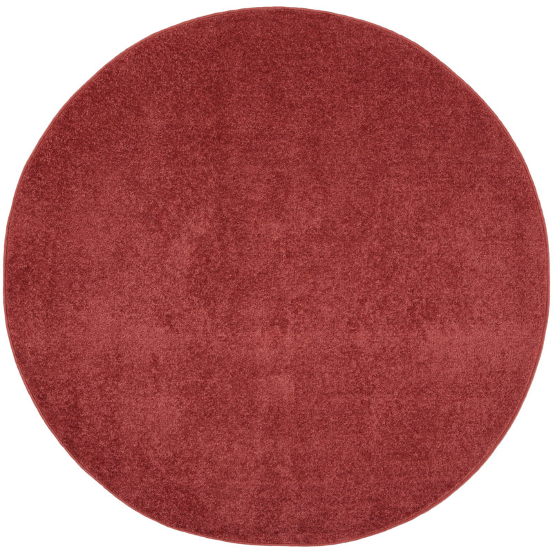 Tapis rouge intérieur / extérieur Nourison Essentials, Rond 4 pi