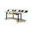 Bureau de studio de musique avec plateau spacieux et structure en métal robuste, idéal pour les espaces de travail organisés et efficaces.-72864965