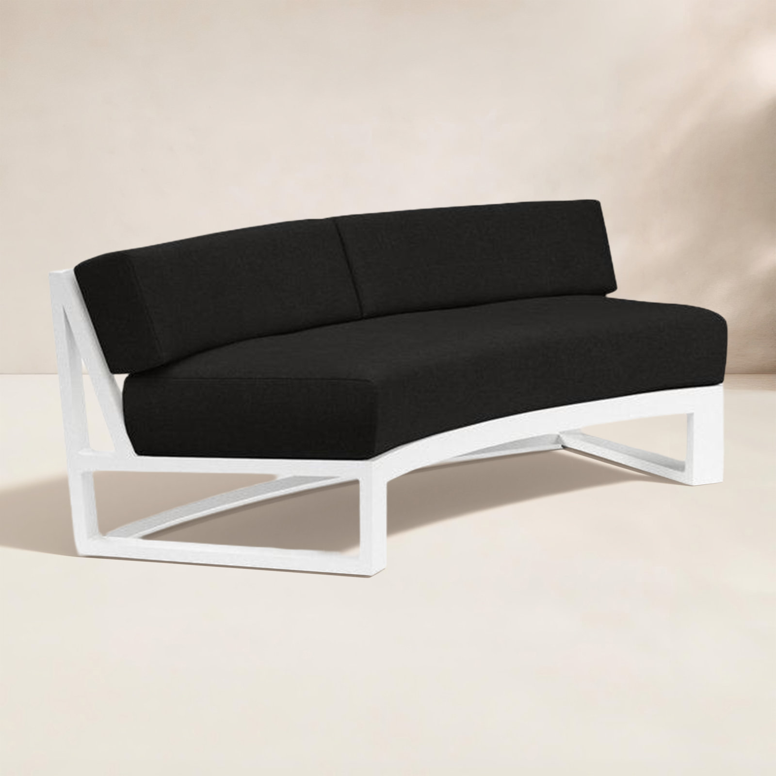 Camela 69" Sunbrella® Patio Loveseat, Spectrum Carbon Sunbrella® Plainweave