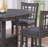 Dining Table Round Counter height Dining Table w Shelve 1pc Table Only Built In Leaf Solid wood