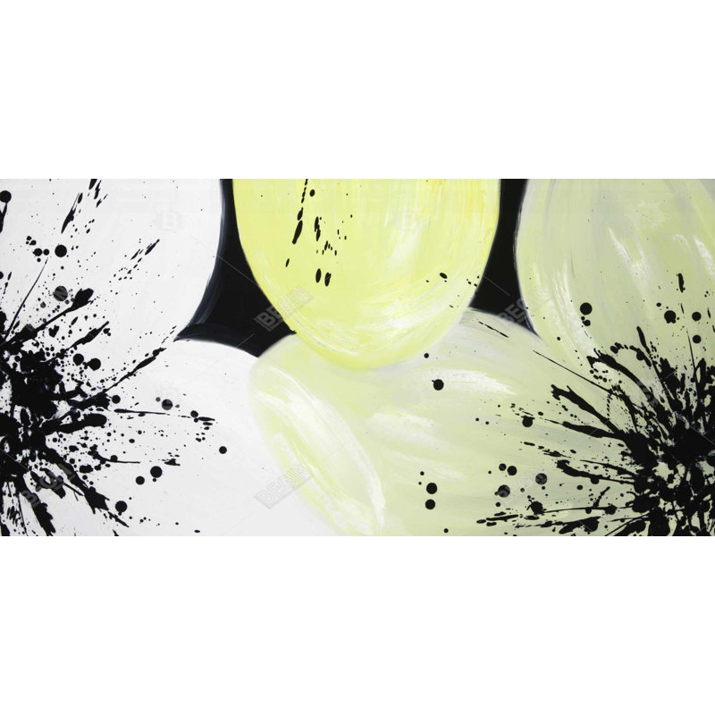 White & yellow petals - 15.75"x31.50" Desk mat