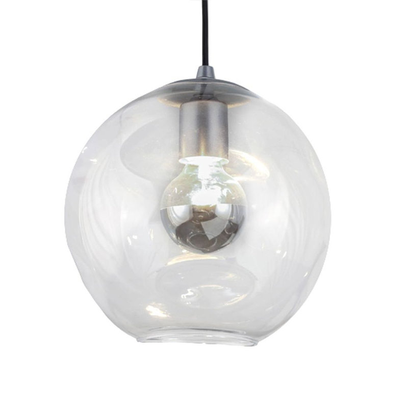Makhtar 1 - Light Sparkle Silver Sphere Pendant