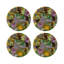 Succulents Vegan Leather Round Pebble Placemat-2124161213
