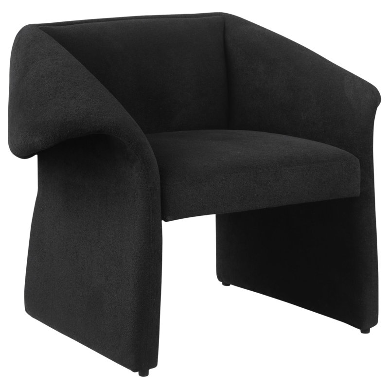 Fauteuil d'appoint à accoudoirs inclinés noir Mcdonald