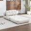 Canapé-lit pliant, canapé-lit convertible avec matelas pliable avec coussin de dossier et support pour dossier, canapé-lit pliant portatif, canapé-lit confortable pour le salon, beige, simple-423465194
