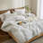 LIFETOWN Striped Duvet Cover Set 100% Washed Cotton Linen Like Bedding Set-114395756-114395754