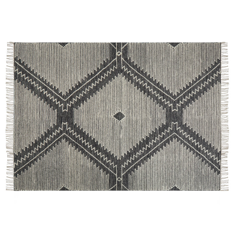Gowanda Geometric Cotton Hand Woven Area Rug, Rectangle 140 x 200cm