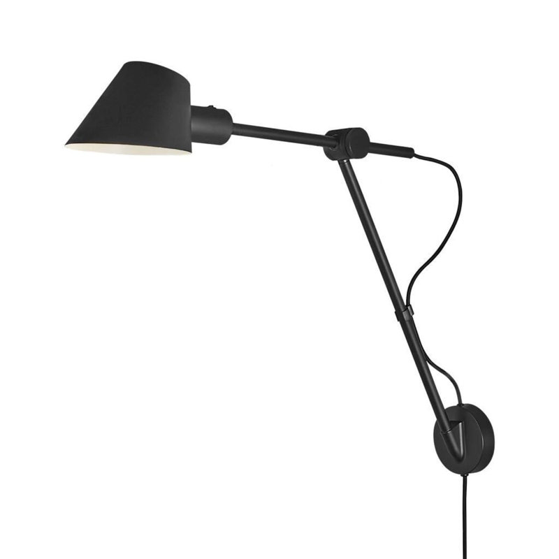 62cm H Outdoor Armed Sconce, Black