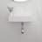 Ceramic Rectangle Wall Mount Bathroom Sink With Single Faucet Hole