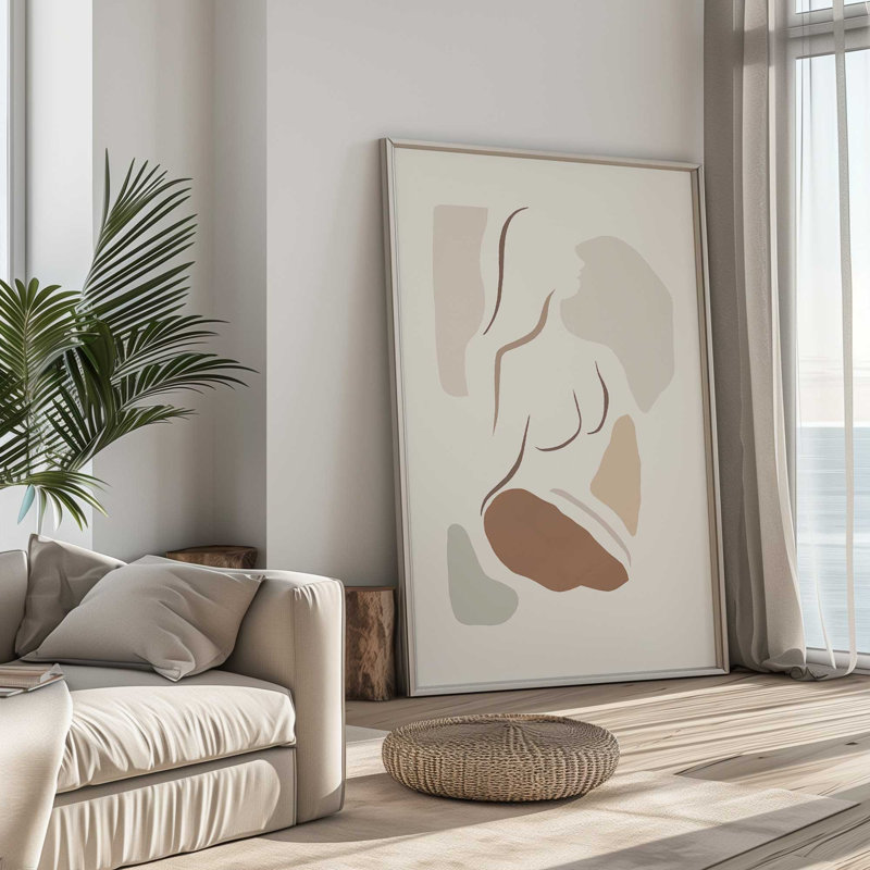 Soulful Contours, reproduction encadrée, Zinc patiné, H 15,25 po x l 12,25 po