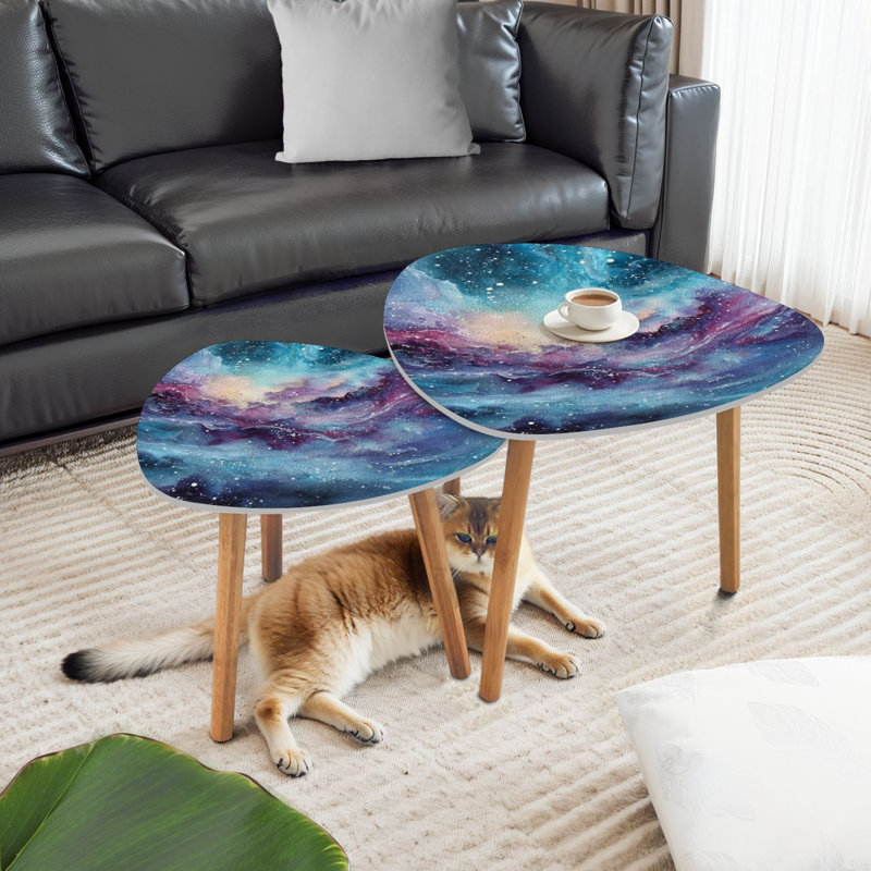 Ensemble de 2 tables basses gigognes Triangle Nest