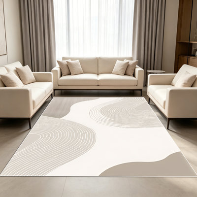 Tapis géométriques abstraits de 1 pièce pour le salon, doux et confortables, adaptés à toutes les saisons, faciles à entretenir, tapis de sol intérieur lavable à la machine, sous la table de ferme convenant à la chambre à coucher, à la salle à manger, au bureau, au couloir, au balcon, à la maison