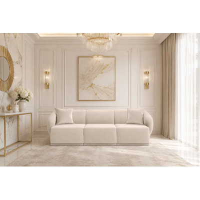 3 Seater Velvet Sofa & Chaise