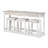 Islamorada - 3-drawer Console And 3 Stools - Dapple Grey And Blanc Finish-129414367-129414368