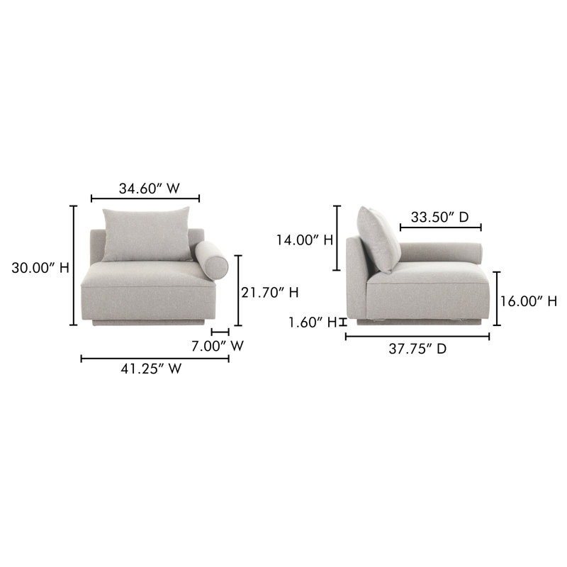 Catalya Upholstered Armchair, Novax Light Grey Boucle