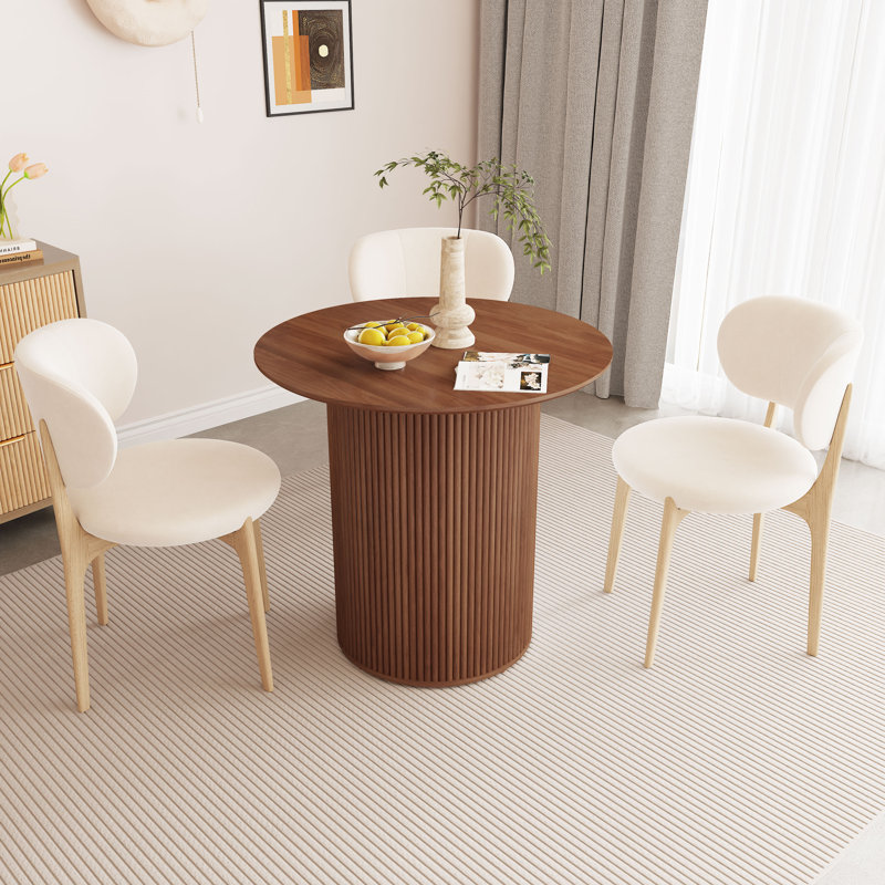 31.5'' Round Pedestal Dining Table, Walnut